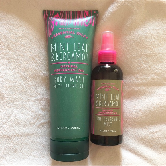 bath and body works makeup bbw mint leaf and bergamot mist and bath and body works bergamot